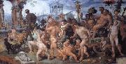 Maerten van heemskerck Triumph of Bacchus oil